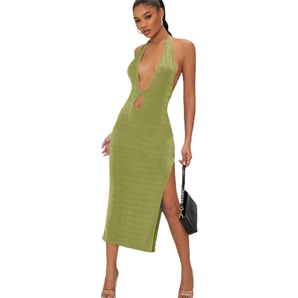 Midi Bodycon Halter Dress
